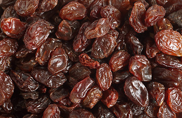 Image showing Dark raisins background