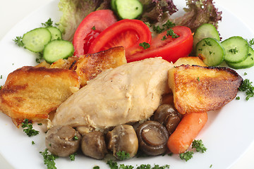 Image showing Chicken and mushroom casserole