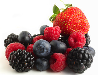 Image showing Autumn fruits on white