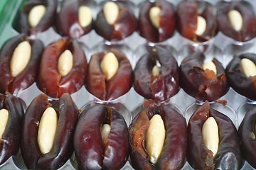 Image showing Almond stuffed dates