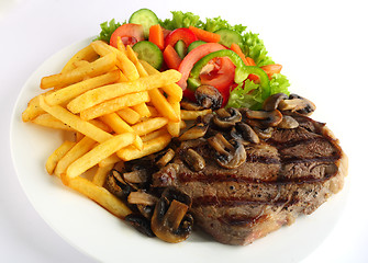 Image showing Ribeye steak meal