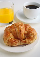 Image showing Continental breakfast vertical