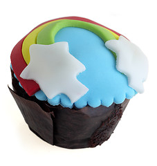 Image showing Isolated decorated cup cake