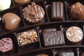 Image showing Chocolates seen from above