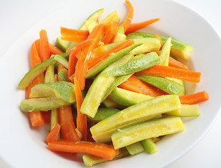 Image showing Sauteed courgette and carrot