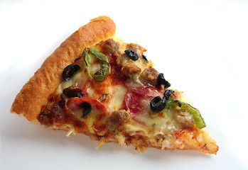 Image showing Slice of pizza with shadow