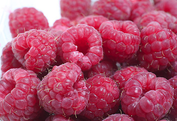 Image showing Raspberries macro