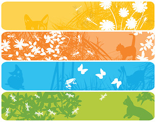 Image showing Web banners with spring theme
