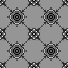 Image showing grey vintage wallpaper