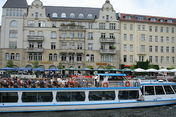 Image showing Kanalboats on river Spree in Berlin