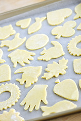 Image showing Baking sheet with cookies