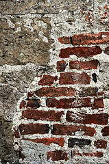 Image showing Grunge brick background wall