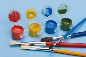 Image showing Paints & Brushes