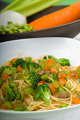 Image showing vegetable pasta