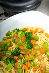 Image showing vegetable pasta