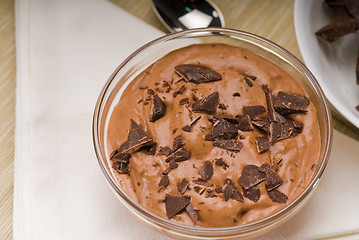 Image showing fresh homemade chocolate mousse