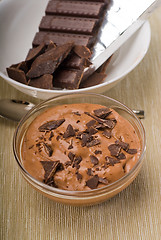 Image showing fresh homemade chocolate mousse