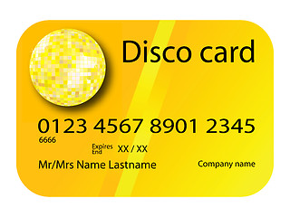 Image showing credit card disco yellow