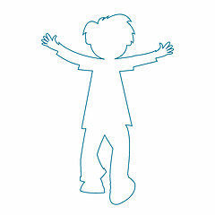 Image showing little boy silhouette