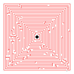 Image showing square red maze