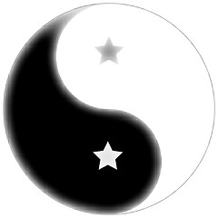 Image showing starred yin yang