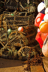 Image showing Lobster pots & floats