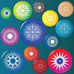 Image showing christmas globes collection