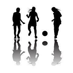 Image showing girls playing football