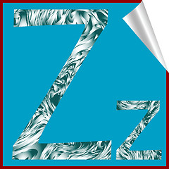 Image showing alphabet letter Z sticker