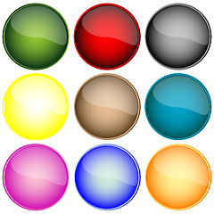 Image showing fresh web buttons isolated on white