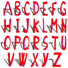 Image showing shadowed alphabet
