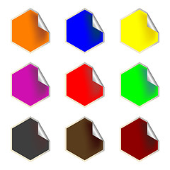 Image showing fresh hexagon labels