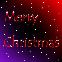 Image showing snowy merry christmas