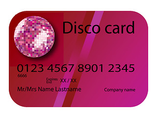 Image showing credit card disco purple