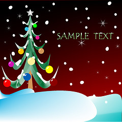 Image showing christmas tree with space for text