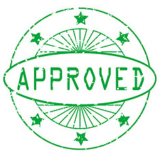 Image showing grunge round stamp - approved