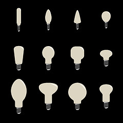 Image showing stylized light bulbs
