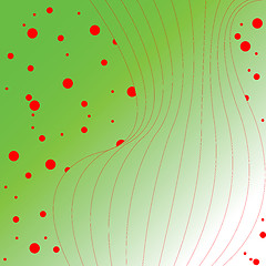 Image showing stylized body with red bubbles background