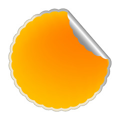 Image showing flowerish yellow sticker