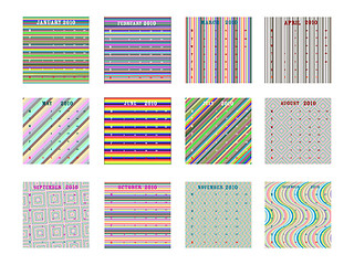 Image showing montly stripes calendar 2010