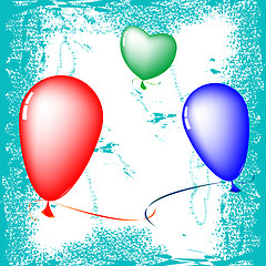 Image showing happy valentine balloons