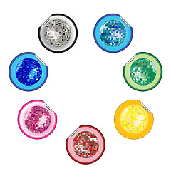 Image showing disco ball stickers collection