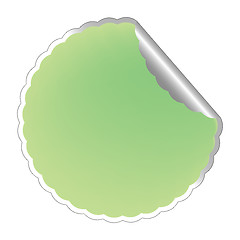 Image showing flowerish light green label