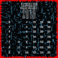 Image showing january 2010 abstract calendar