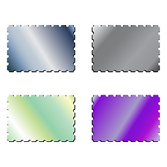 Image showing metallic postage stamps