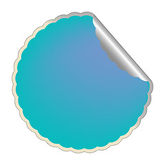 Image showing flowerish blue label 2