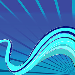 Image showing blue waves vector
