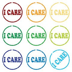 Image showing I care