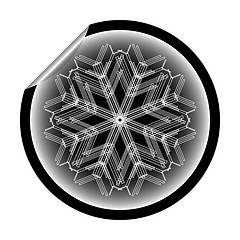 Image showing snow flake sticker isolated on white background 10