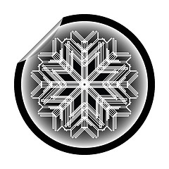 Image showing snow flake sticker isolated on white background 14